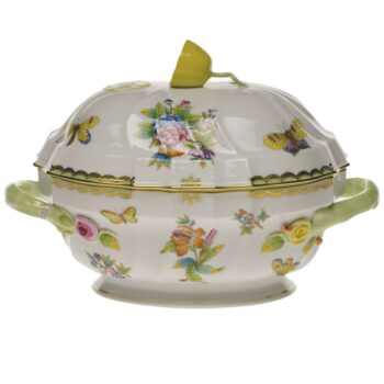 Soup tureen, lemon knob - Queen Victoria (2QT)