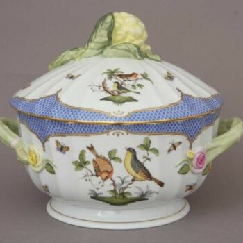Soup tureen, cauliflower knob - Rothschild Bird Blue
