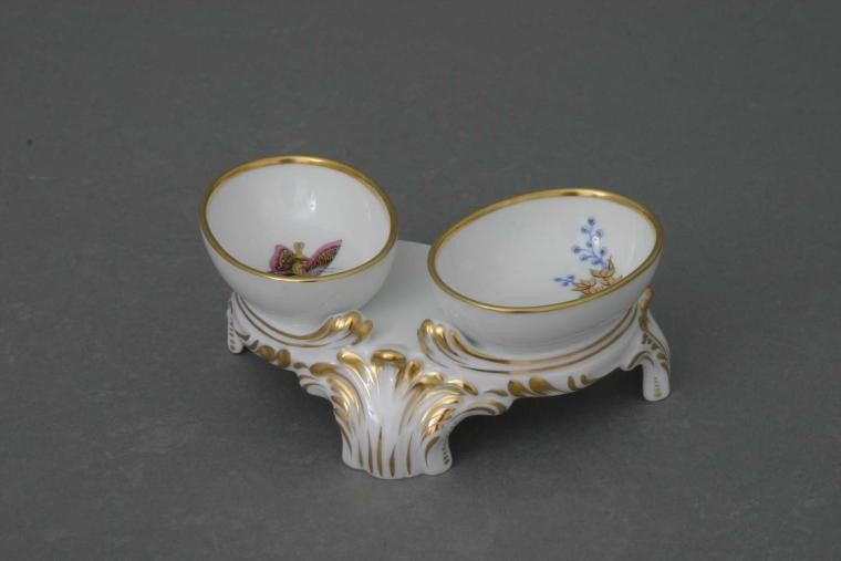 Twin salt cellar - Butterfly and Bamboo