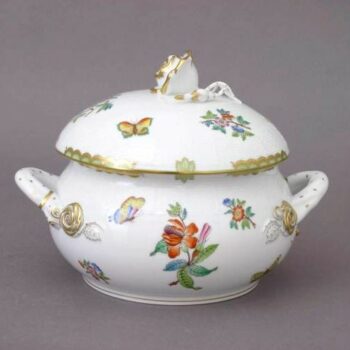 Soup tureen, rose knob - VBA-Small-Victoria