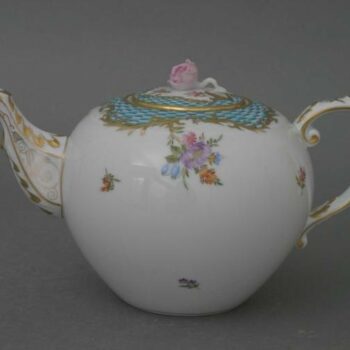 Teapot, rose knob - Turquoise Eclectic