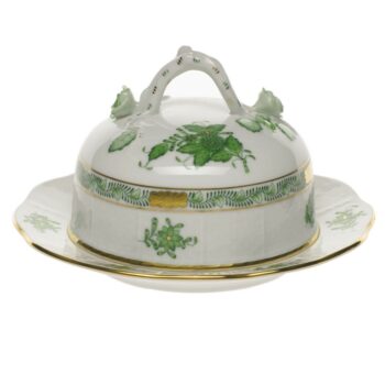 Butter dish, branch knob - Chinese Bouquet
