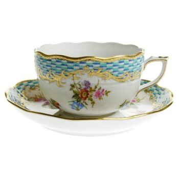 Teacup and Saucer - Turquise Eclectic