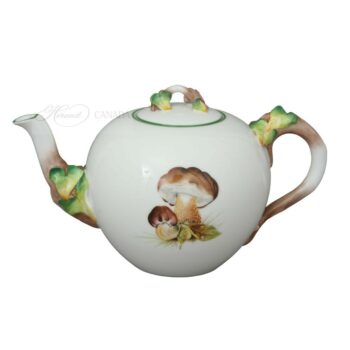 Teapot, Mushroom Knob - Leaf Edition