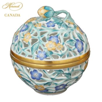 Herend Giftware Collection Open Work Bonbonniere Stawberry Knob - Hand made and handpainted in Hungary - Herend's largest home decor selection at Herend