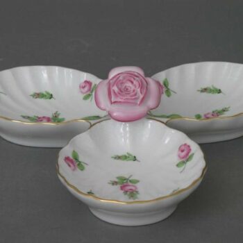 Triple fancy dish, with rose