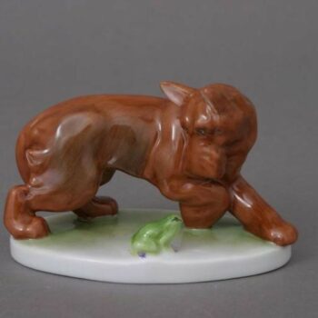 Scotch terrier, with frog