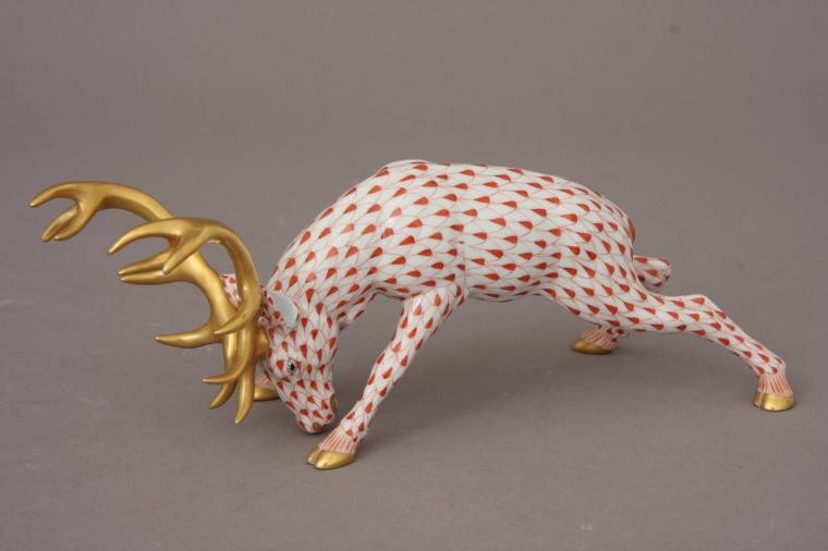 Stag, fighting with legs out
