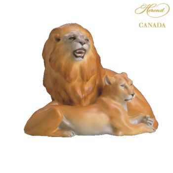 Herend Pair of lionsf figurine 15294-0-00