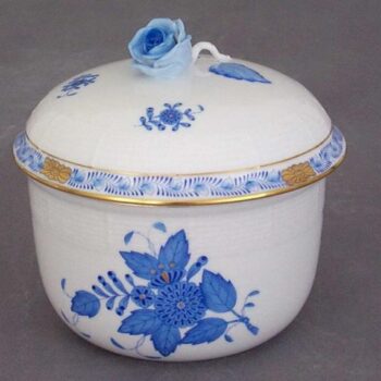 Sugar basin, rose knob - Chinese Bouquet Blue