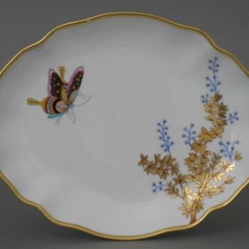 Oval dish - Bamboo & Butterfly