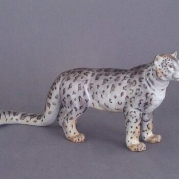 Herend Panther Figurine - MCD - Matt Natural
