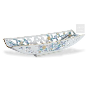 Fancy dish, oblong with partial piercing