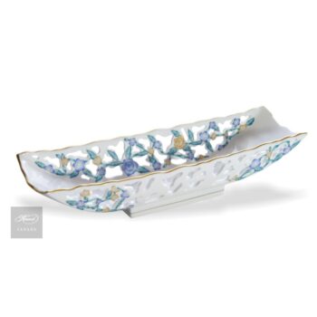Fancy dish, oblong with partial piercing