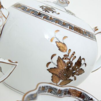 Teapot, butterfly knob - Chinese Bouquet Gold