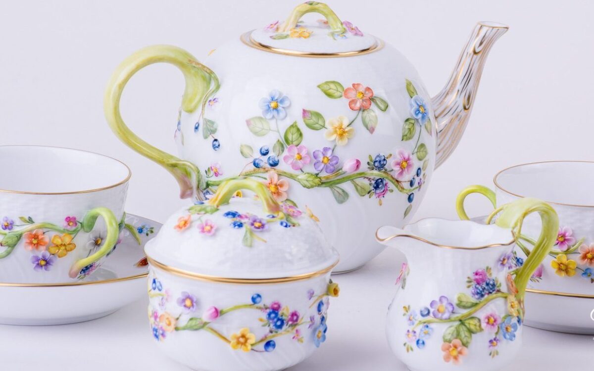 Flower-tea-set-Herend-Fleuraison