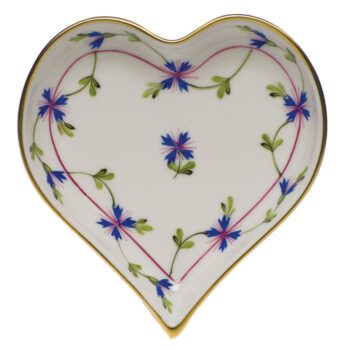 Small Heart Tray - Chinese Bouquet Colors