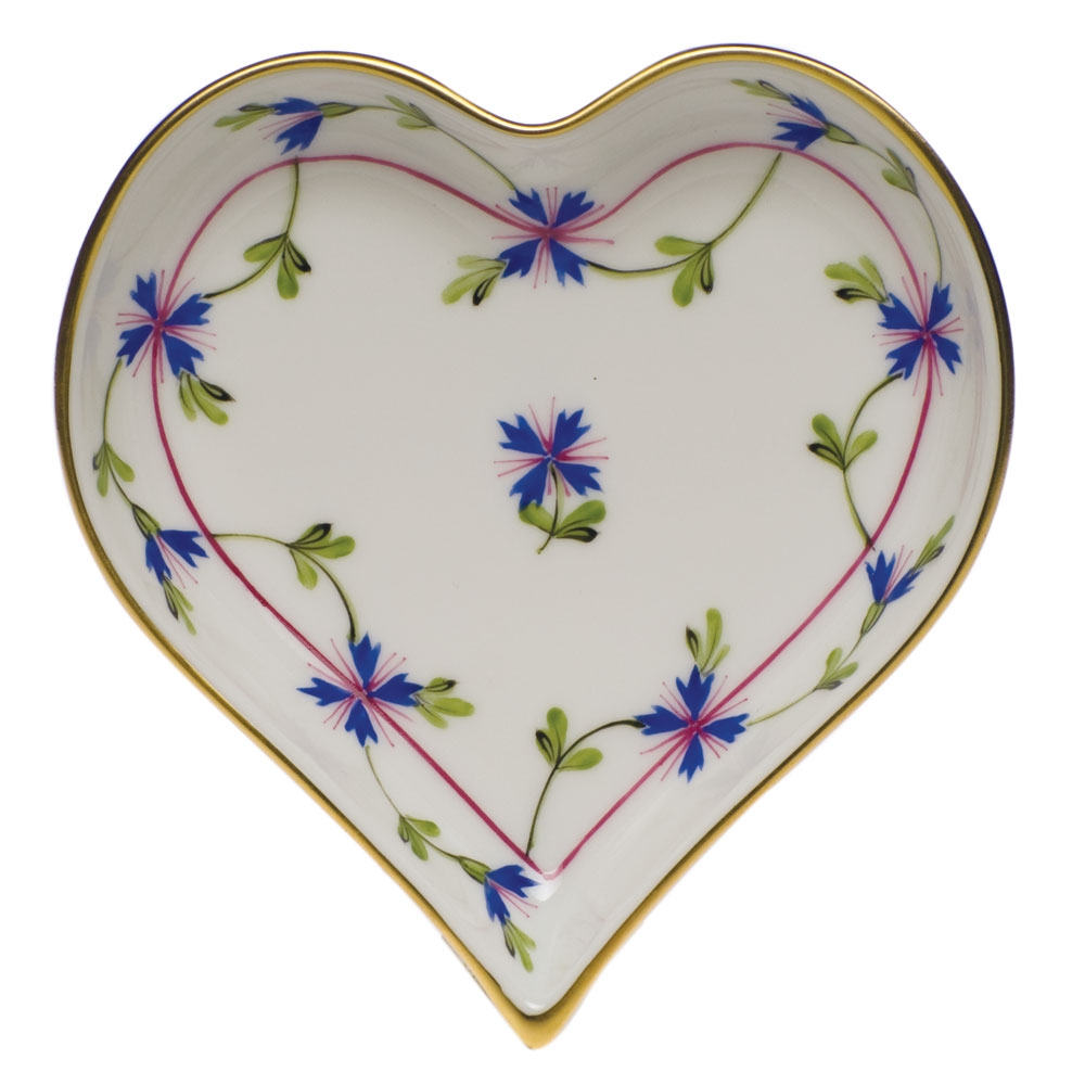 Small Heart Tray - Chinese Bouquet Colors