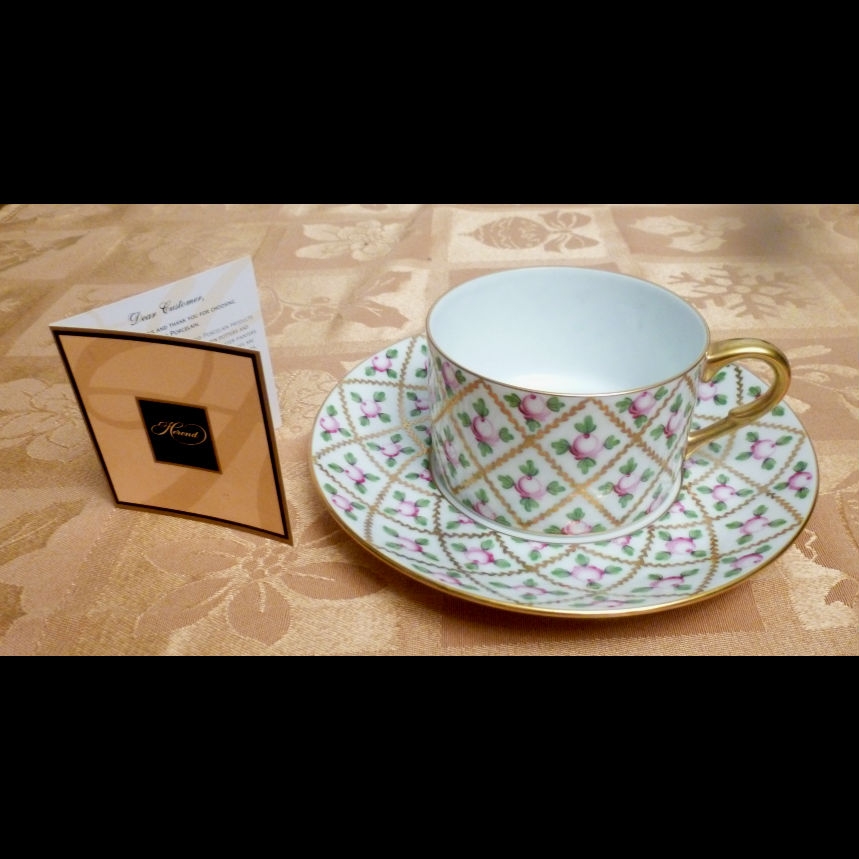Teacup and Saucer - Sevres Roses