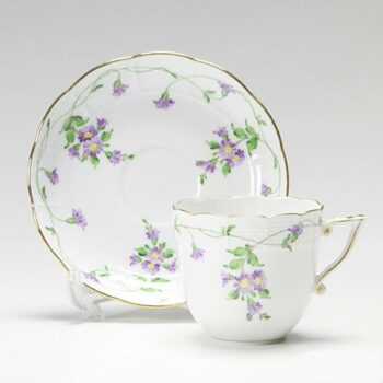 Coffee Cup and Saucer - Chinese Bouquet Black