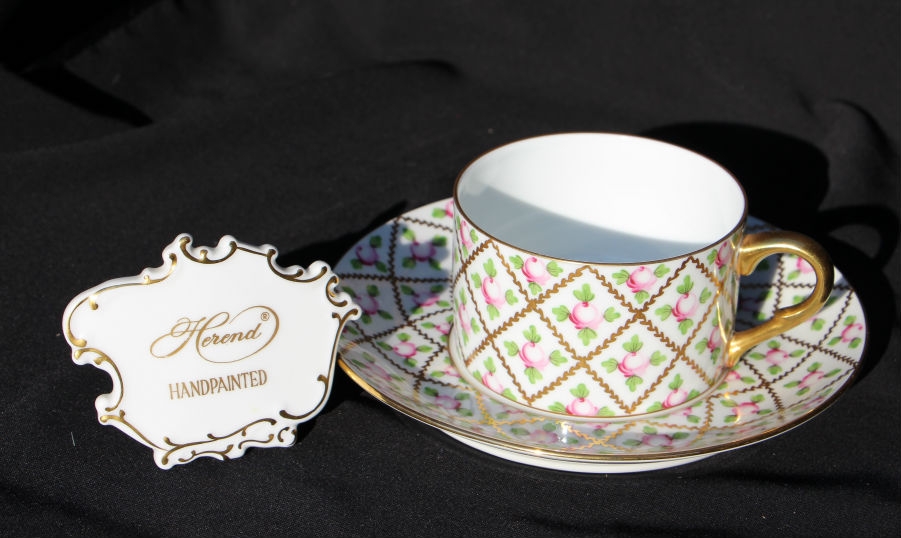 Teacup and Saucer - Sevres Roses