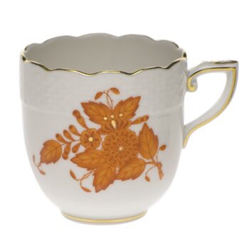 Espresso Cup and Saucer - Chinese Bouquet Rust