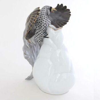 Vase with bird of paradise - Black
