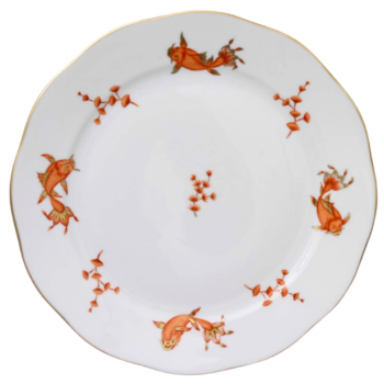 Herend-Porcelain-Koi-Fish-Rust-Dinner-Plate-20524-0-00-COPOH