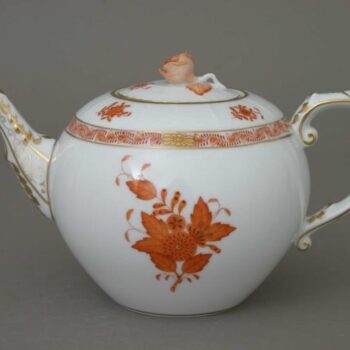 Teapot, rose knob - Chinese Bouquet Rust