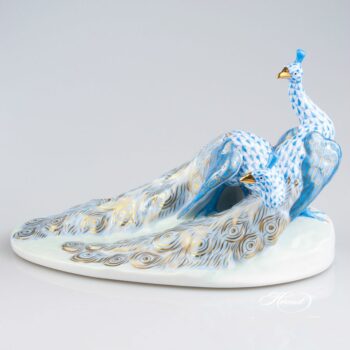 Pair of peacocks - Fishnet Black