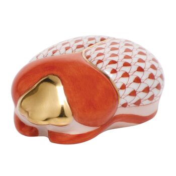 Herend Scarab Beetle Figurine - Fishnet Rust
