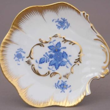 Small Shell Decor Dish - Chinese Bouquet Blue