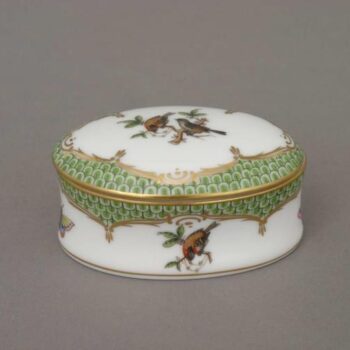 Herend Box- Rothschild Bird Green Fishnet