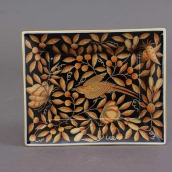 Herend Jewellery Tray, Small - Zoo Garden Black