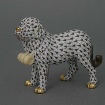 Herend St Bernard Dog FIshnet Pink