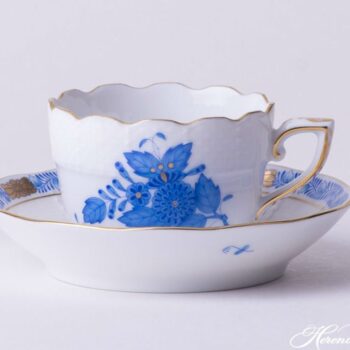 Herend Espresso Cup and Saucer - Apponyi Chinese Bouquet Green