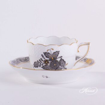 Herend Espresso Cup and Saucer - Apponyi Chinese Bouquet Pink