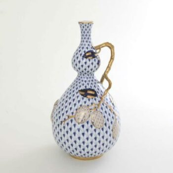 Fishnet White Plum - Vase, embossed