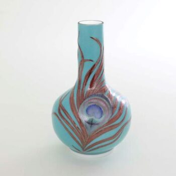 Herend Vase Peacock Edition Purple