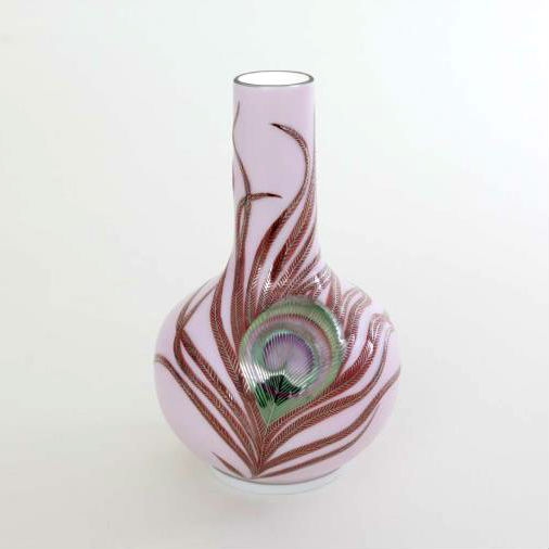 Herend Vase Peacock Edition Pink