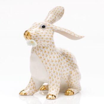 Herend Bunny With Daisy - FIshnet Butterscotch