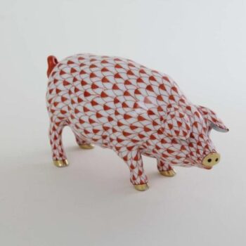 Herend Pig - Fishnet Rust