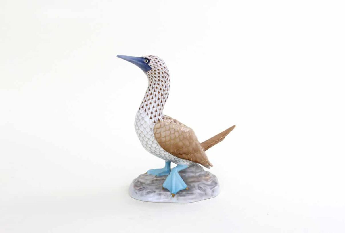 Herend Blue-footed Booby Figurine - Reserve Collection Limited Edition to 150 pcs. - Masterpiece, comes with gift box, certificate of origin and free shipping service