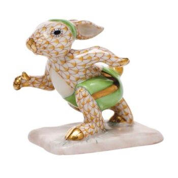 Handmade and handpainted Herend porcelain from Hungary with 24k gold accents. Measures 3" l x 2 ½" h.