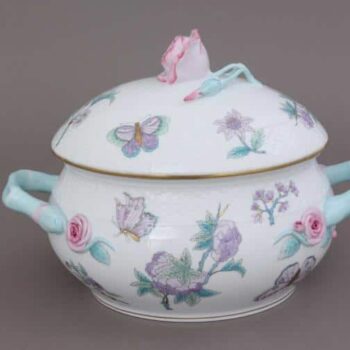 00008-0-09 EVICT2 Soup tureen, rose knob - Royal Garden Turquoise Harry & Meghan Content: 3 liters