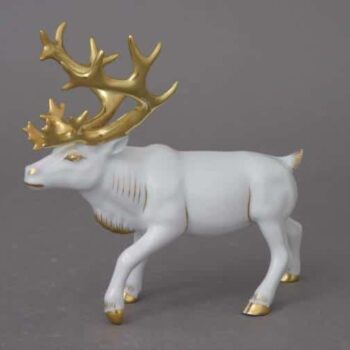 Herend-Reindeer-White-Gold-15659