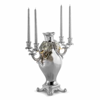 Herend Platinum Mantelpiece set, candlestick