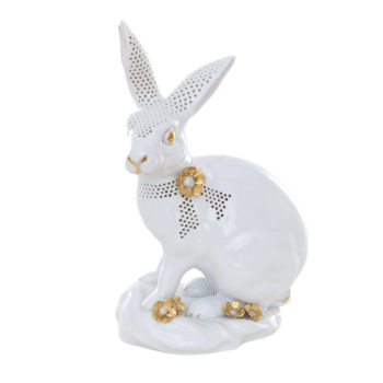 Herend-Rabbit-White-Open-Work