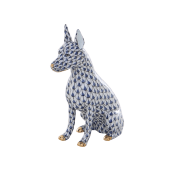 Herend-Doberman-Figurine-Fishnet-Fishnet -Blue4